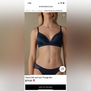 Intimissimi - Italian lingerie silk blue bra